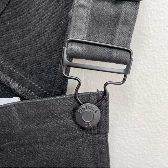 Pistola Black Coated Denim Skinny Overalls size 26 - Picture 6 of 10